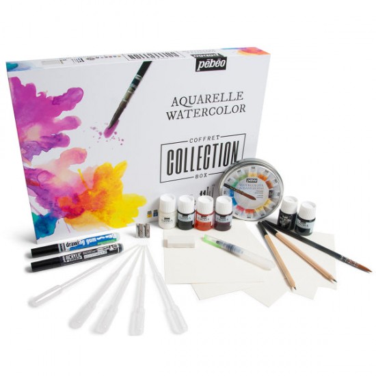 Pebeo Watercolour Aquarell Painting Set - Professional Artist Collection Box Pebeo Watercolour Aquarell Painting Set - Professional Artist Collection Box